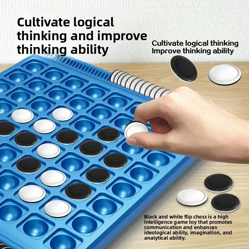 Strategy Board Game - เกมกลยุทธ์กระดานพลิกสองด้านสำหรับผู้เล่น 2 คน ฝึกทักษะตรรกะ ของเล่นเสริมพัฒนาการและฝึกสมอง