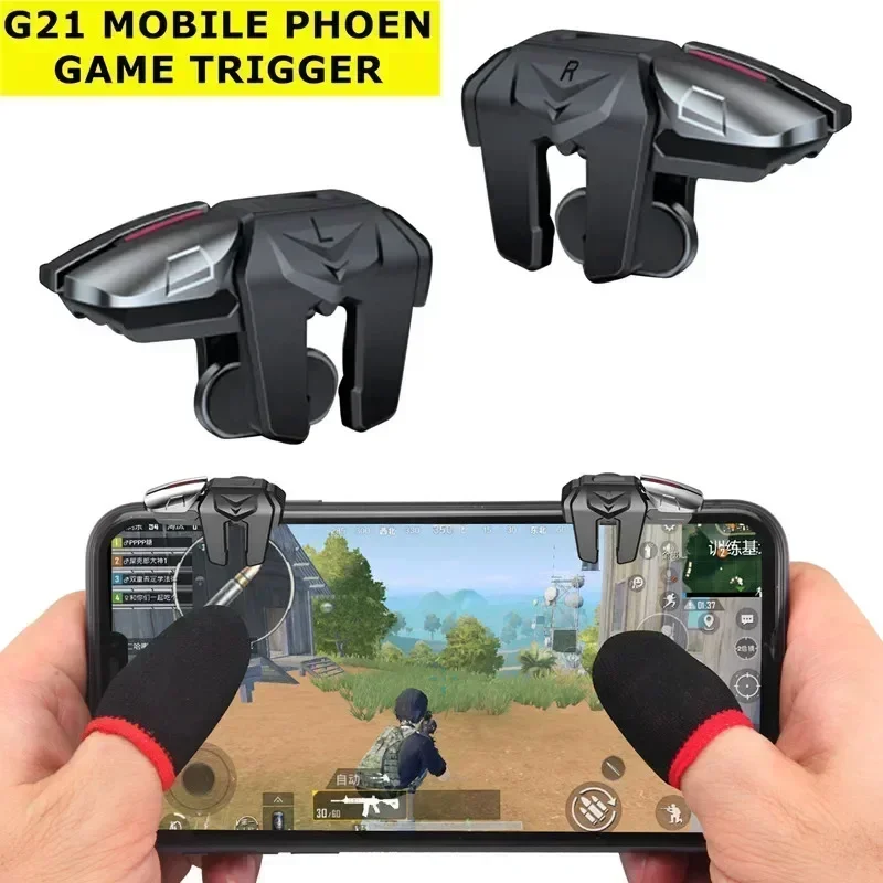 Board Game Android - G21 หกนิ้วโทรศัพท์มือถือเกมสําหรับ PUBG Aim ยิง L1
