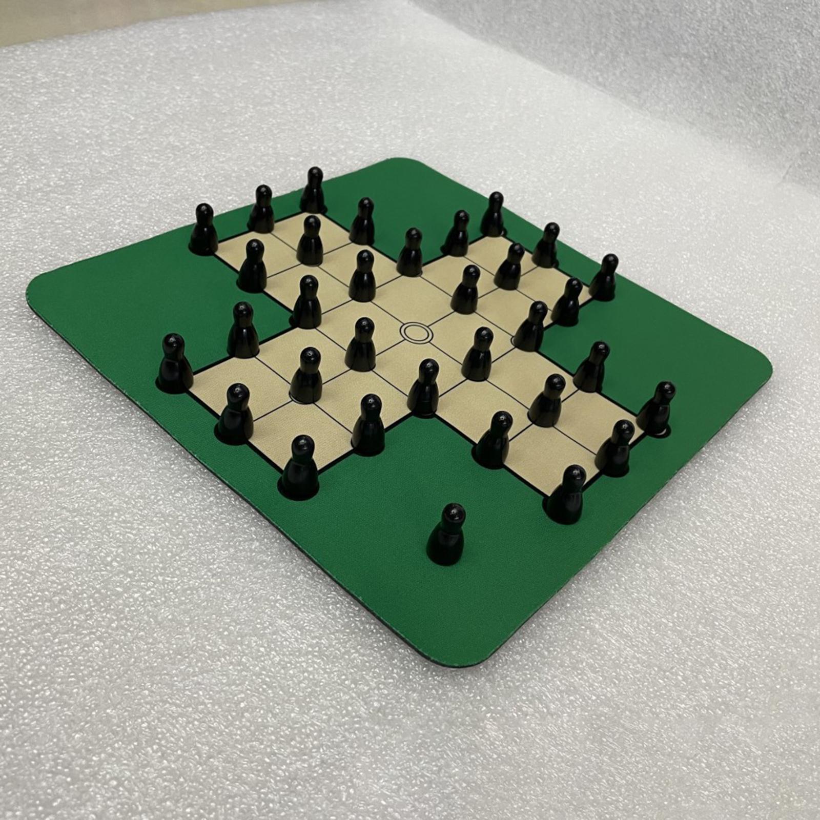 Strategy Board Game - เกมกระดานโซลิแทร์ ปริศนาเชิงกลยุทธ์ แผ่นยางคลาสสิก เกมบนโต๊ะสำหรับเด็กและผู้ใหญ่ ขนาดมินิ 24